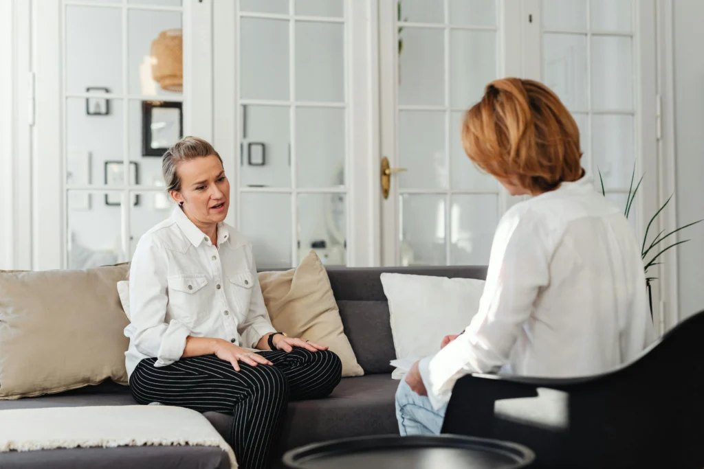 Woman having an individual counselling session