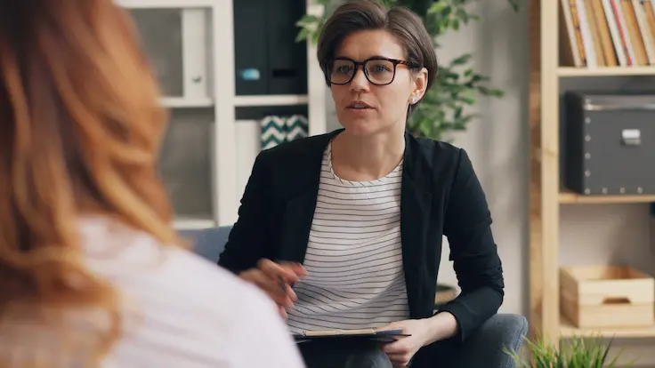 Woman in therapy session