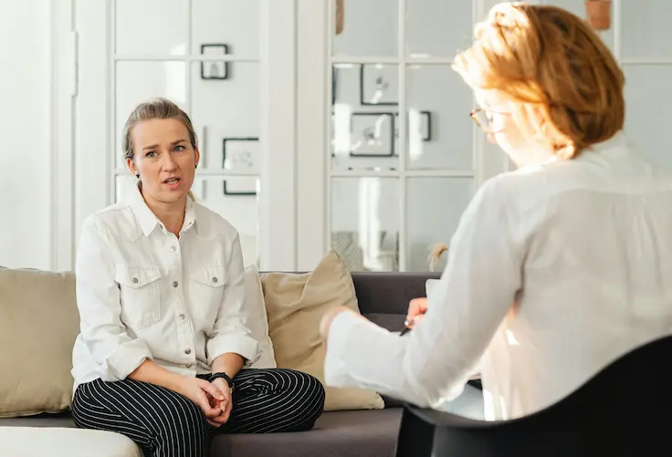 Woman in therapy session
