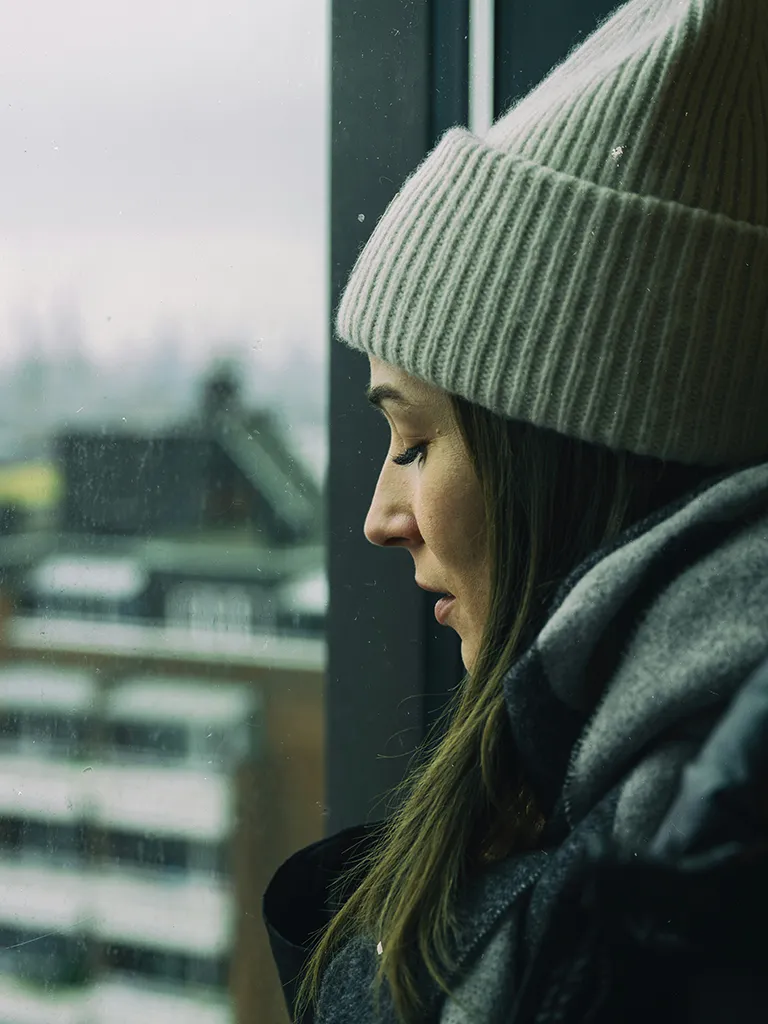brave young woman facing lifes challenges