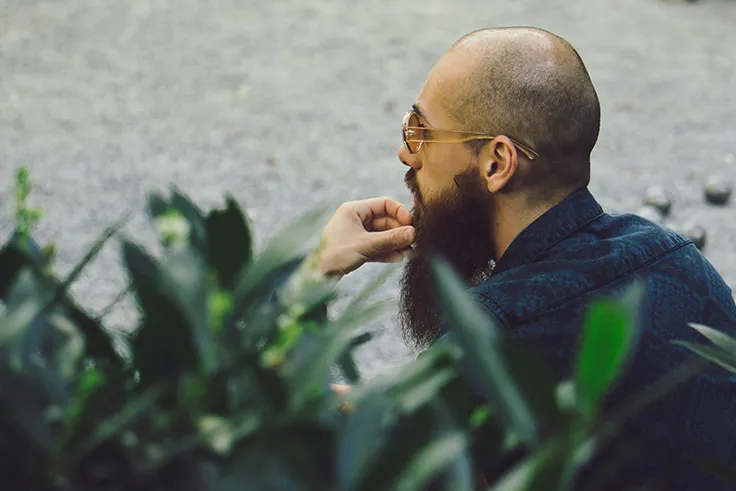 man contemplating life