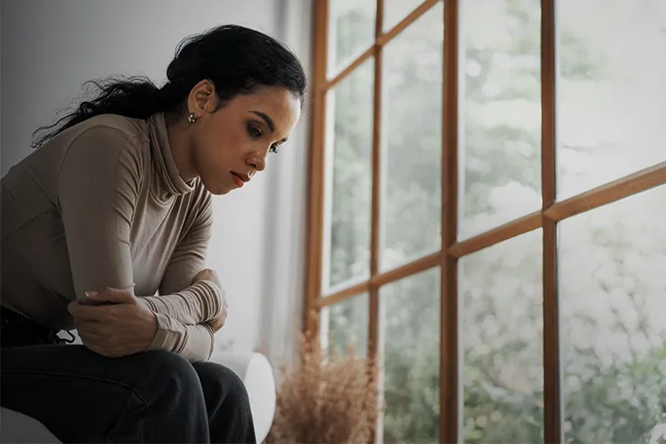 woman suffering with depression